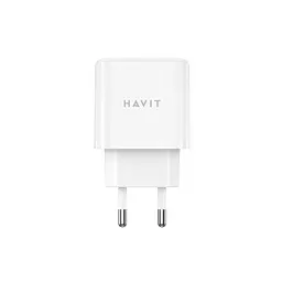 Зарядний пристрій Havit UCP019 20W USB-A+USB-C білий (HV-UCP019-WH) - мініатюра 4