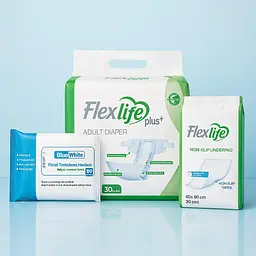 Комплект: Підгузки для дорослих Flexi Life XL + Пелюшки Flexi Life + Рушники Blue White - мініатюра 2