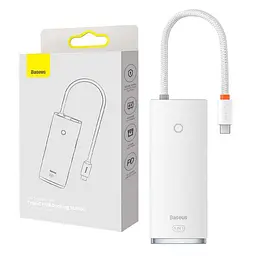 Док-станція-концентратор хаб Baseus Lite Series 6-port Hub 20 см (WKQX040002) - мініатюра 6