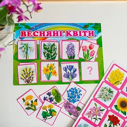 Дидактична настільна гра "Весняні квіти" 15211017, 2 поля для гри - мініатюра 3