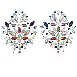 Наклейки кристали для грудей Crystals 6 8555 16х9 см