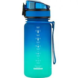 Пляшка для води UZspace Frosted Gradient блакитно-зелена 350 мл (3034) - мініатюра 2