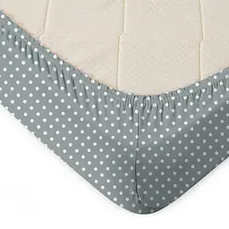 Простирадло на резинці Cosas Grey Dots 160х200х20 см (DropWhiteGrey_160х200х20) - мініатюра 3