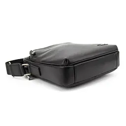 Чоловіча чорна шкіряна сумка через плече Tiding Bag SM8-9686-4A - мініатюра 5