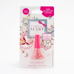 Лак для нігтів Lukky Конфетті-Мікс, рожевий із золотистим (T16750) - мініатюра 2