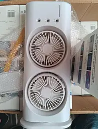 Вентилятор настільний No Brand Double-ended Spray Fan подвійний з охолодженням LED підсвічування без пульта ДУ Білий (2104618552) - мініатюра 7