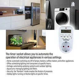 Таймер-розетка СolorWay 16A 3680W електронний тижневий 7D (CW-STE01-7D) - мініатюра 8