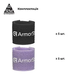 Набір органайзерів для кабеля ArmorStandart Stick Pack 10 шт. Sport (ARM89600) - мініатюра 2