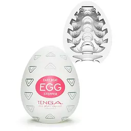 Мастурбатор яйце хвилястий силіконовий Tenga Clicker для чоловіків 8x3.8 см Рожевий