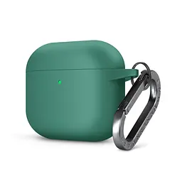 Силіконовий чохол для навушників Apple AirPods 3, Hang Case, зелений, ультратонкий захисний кейс товщиною 2 мм, захист від подряпин, пилу та ударів, компактний, з карабіном для кріплення, ArmorStandart (ARM60319)