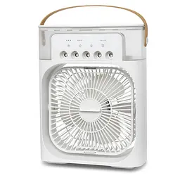 Вентилятор Air Cooler Fan USB з зволожувачем повітря та підсвічуванням (Білий) - мініатюра 3