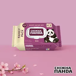 Вологий туалетний папір Сніжна панда Aroma 84 аркуші - мініатюра 2