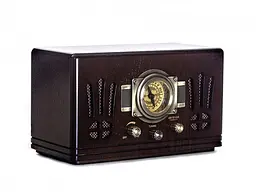 Ретро радіо програвач Daklin Де Голль AM/FM,MP3/ USB/ SD дерево Горіх (RP-057) - мініатюра 2