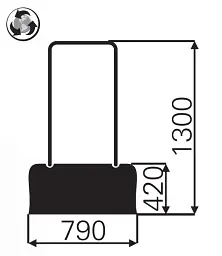 Лопата-ківш Form-Plastic Black 1 130х79 см чорна (2365(1)) - мініатюра 2