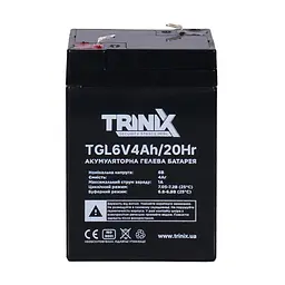 Акумуляторна батарея гелева 6В 4Аг Trinix TGL6V4Ah/20Hr GEL (44-00071) - мініатюра 2