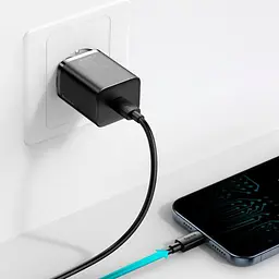 Мережевий зарядний пристрій Baseus Super Silicone PD Charger 20W Black (CCSUP-B01) [66705] - мініатюра 5