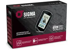 Автосигналізація SIGMA SM777 DIALOG / двостороння / діалоговий код / брелок 2 шт / одні двері / LCD дисплей - мініатюра 4