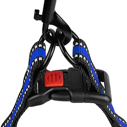 Шлея для собак Bronzedog Mesh Стандарт, розмір L, 58-71х2,5 см, синя - мініатюра 3