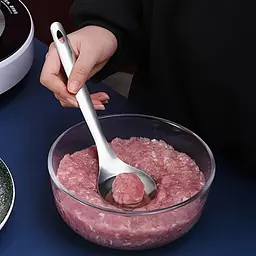 Ложка для формування фрикадельок мітболів м'ясних кульок з нержавіючої сталі, Kitchen Master Сріблястий 87359 - мініатюра 7