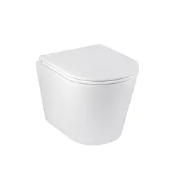 Унітаз підвісний Kroner Armada WHI513636 RIMLESS безобідковий з сидінням Slim Duroplast / Soft-close / Quick relase (KA513636WHIR), Білий