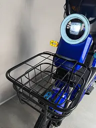 Міський електровелосипед EVOBIKE Nova S 500W з пасажирським сидінням, поворотниками, корзиною та дисплеєм, 48V 12Ah (економний, до 40 км/год), синього кольору - мініатюра 16