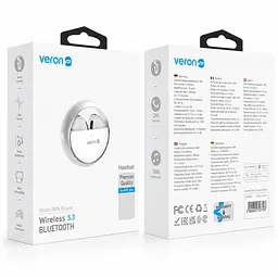 Бездротові навушники Veron M06 Round TWS Bluetooth з кейсом - мініатюра 5