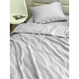 Комплект постільної білизни Ecotton Light Grey євро полисатин світло-сірий (25191) - мініатюра 4