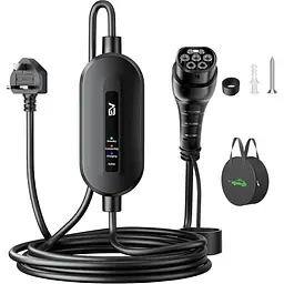 Зарядний кабель EVJUICION EV типу від 2 до 3 Pin Plug 6M/19.7ft [2.3 кВт 10A]