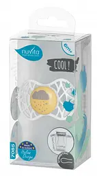 Силіконова симетрична пустушка Nuvita Air55 Cool Love, 6-12 міс., жовтий (NV7085SC) - мініатюра 4