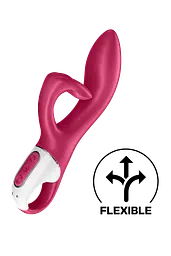 Вібратор-кролик Satisfyer Embrace me, 21.6х4.6 см бордо - мініатюра 4