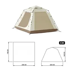 Тент Naturehike CNK2450WS021, бежевий (6976023922664) - мініатюра 2