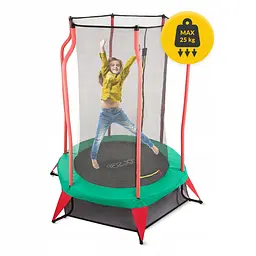 Батут дитячий для дому 4FIZJO Kids 140 см Green/Red (P-5907739319456) - мініатюра 6