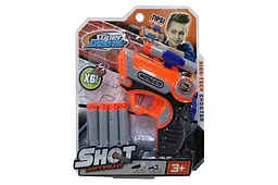 Іграшковий бластер на поролонових патронах Super Shooter 0893 на блістері р.21, 9х19, 2х4см