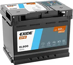 Автомобільний акумулятор EXIDE Start-Stop EFB 6СТ-60Ah АзЕ 640A (EN) EL600