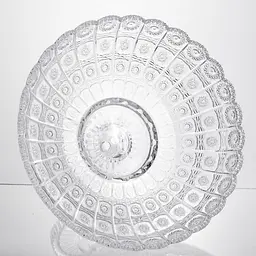 Фруктовниця на ніжці скляна Queen Lace 32 см під кришталь Yiwu HP-34-47 - мініатюра 3