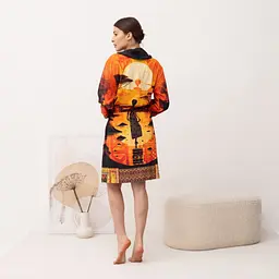 Халат жіночий з плюшевого велюру ексклюзивний Africa 18127 L-XL - мініатюра 4