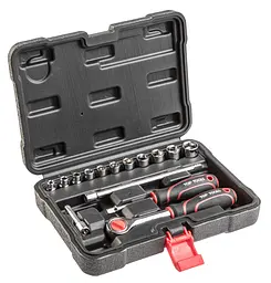 Набір ключів торцевих гайкових ключів Top Tools 1/4" 15 предметів 38D525 - мініатюра 1