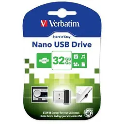 USB флеш накопичувач Verbatim 32GB Store \'n\' Stay NANO USB 2.0 (98130) - мініатюра 3