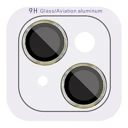 Захисне скло Metal Classic на камеру (у упак.) для Apple iPhone 15 (6.1) / 15 Plus (6.7) Салатовий / Light Green