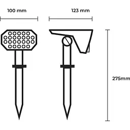 Світильник вуличний Eurolamp LED з акумулятором та сонячною батареєю S3 1W 5V 6500K IP54 (60) - мініатюра 3