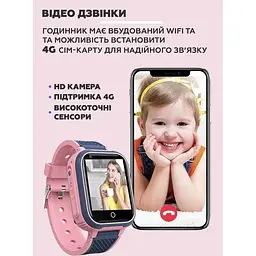 Дитячий наручний розумний годинник Smart Baby Watch LT21 з GPS Рожевий - мініатюра 7