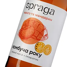 Напій безалкогольний Spraga Комбуча манго та мандарин 330 мл - мініатюра 6