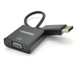 Конвертор-перехідник DisplayPort (тато) на VGA (мама) VEGGIEG DV-B 25 см