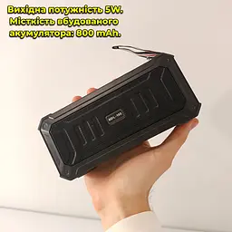 Багатофункціональний портативний FM радіоприймач / Bluetooth-колонка з акумулятором, сонячна панель. MP3-плеєр USB / microSD - мініатюра 12