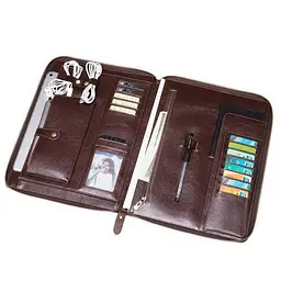 Чоловіча папка органайзер для документів матова 20238 Vintage коричневий - мініатюра 10