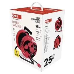 Мережевий подовжувач EMOS катушка 4 роз., 25 м (P08225)