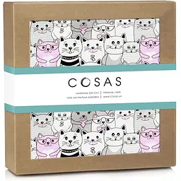 Наматрацник непромокаючий Cosas CatsRose 70х120 см рожевий (WaterSheet_CatsRose_120)