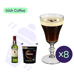 Коктейль Irish Coffee (набір інгредієнтів) х8 на основі Jameson