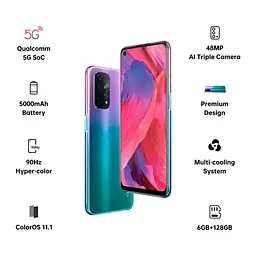 Смартфон Oppo A74 5G 6/128GB (Fantastic Purple) Global [81869] - мініатюра 9