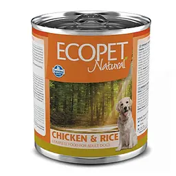 Консерва Farmina Ecopet Natural Dog Chicken&Rice з куркою та рисом для дорослих собак усіх порід 300 г